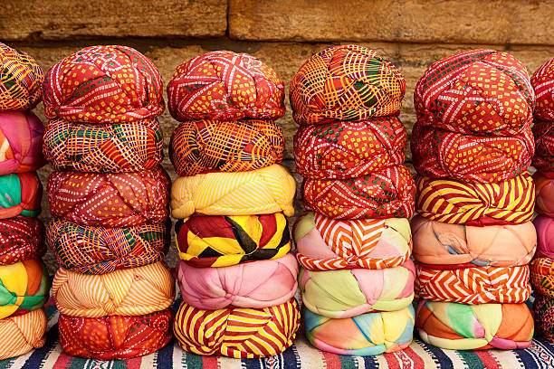 Colorful turban in India