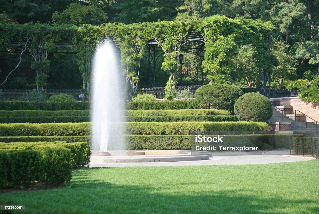 Fountain no Central Park - Foto de stock de Cena de tranquilidade royalty-free