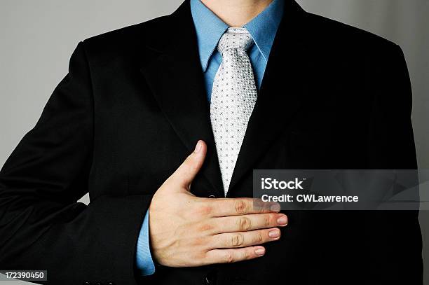 Hand Over Torso Stock Photo - Download Image Now - Adult, Adults Only, Business