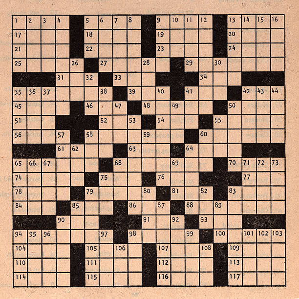 Vintage Crossword Puzzle XXL stock photo