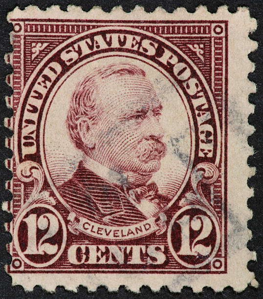 bollo di grover cleveland 1922 - president postage stamp profile usa foto e immagini stock