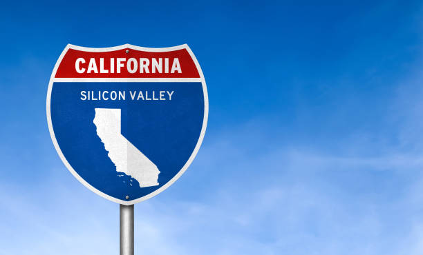 istock Silicon Valley in US State California road sign information 1723911975
