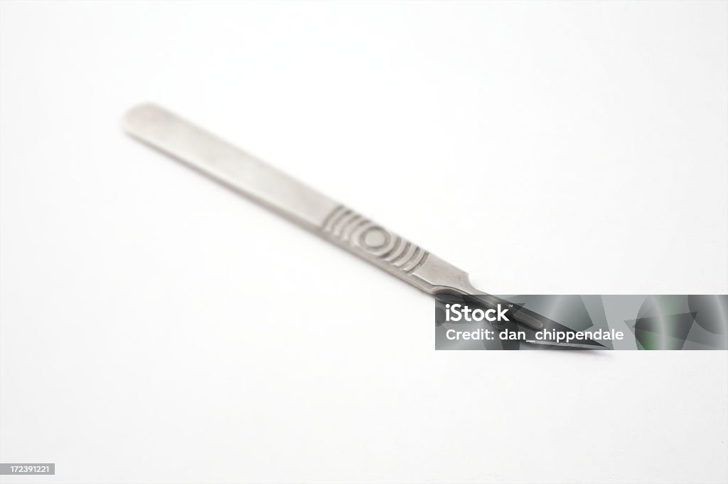 Surgical scalpel (focus on blade) Isolated Surgical scalpel Scalpel Stock Photo