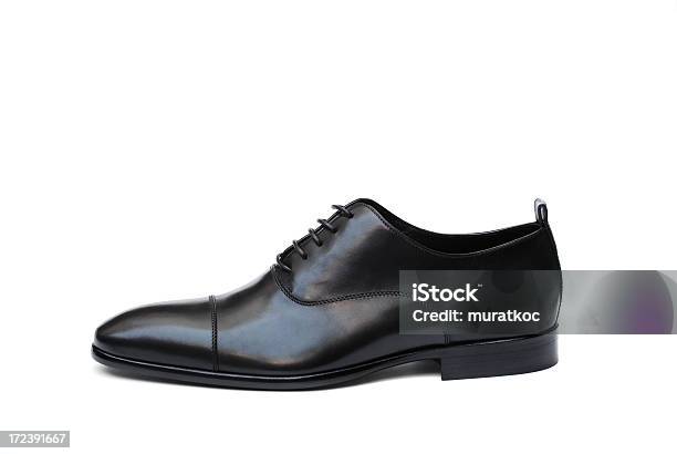 Black Leather Shoe Stock Photo - Download Image Now - Adult, Beauty, Black Color