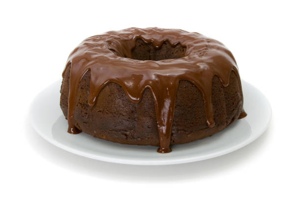 pastel de chocolate - chocolate bundt cake fotografías e imágenes de stock