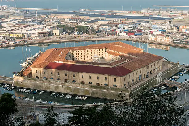 "La Mole Vanvitelliana: The Pentagonal building built in 1773 is a Landmark of Ancona, Marches, Italy"