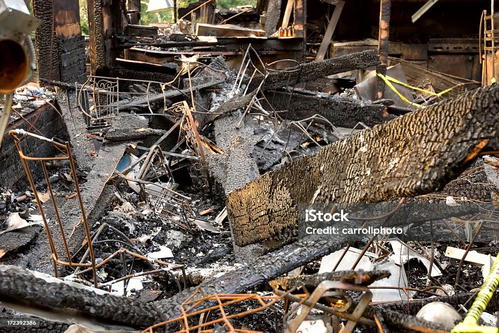 Fire Schäden - Lizenzfrei Abgerissen Stock-Foto