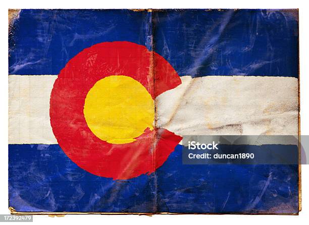 コロラド州旗 - コロラド州のストックフォトや画像を多数ご用意 - コロラド州, 破れている, くしゃくしゃ