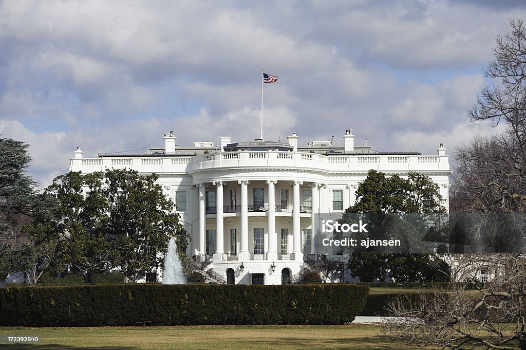 Weißen Haus Washington DC, an einem kalten Tag - Lizenzfrei Architektur Stock-Foto