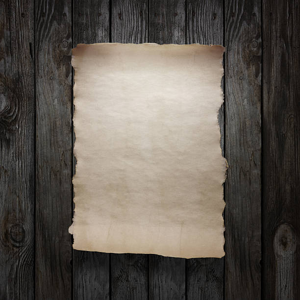 istock Old paper on wooden wall 172392709