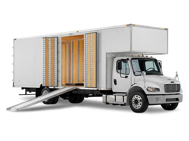 istock Commercial truck ready for loading on white background 172392728