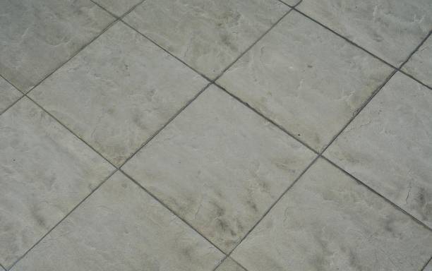 istock the floor is a natural stone with a pattern of footprints... 1723934473