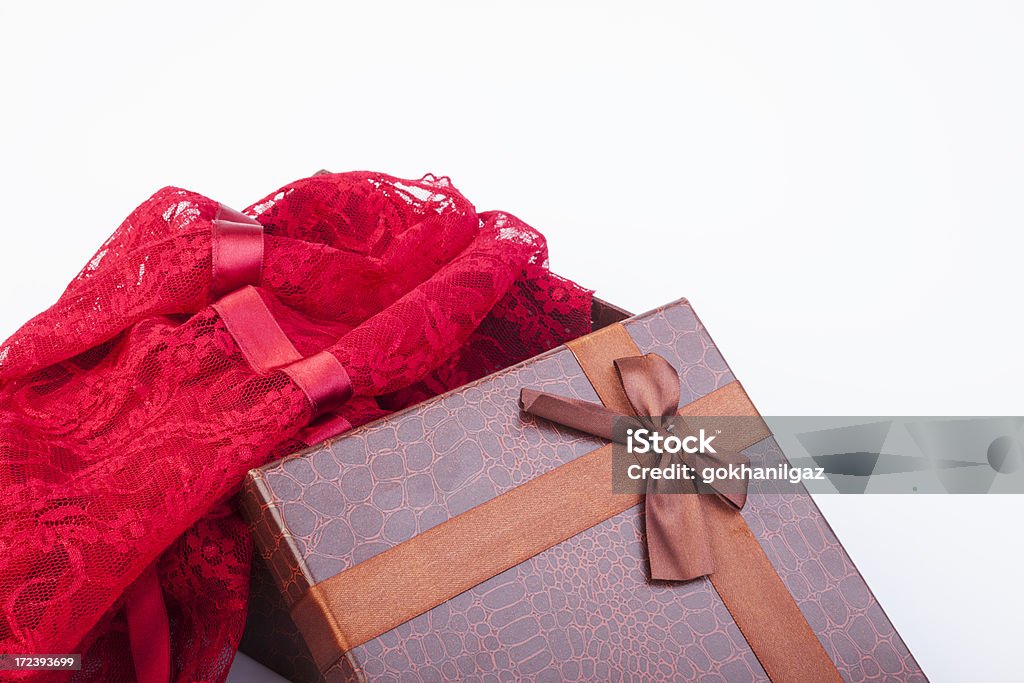 Rot Geschenk. - Lizenzfrei Abendkleid Stock-Foto