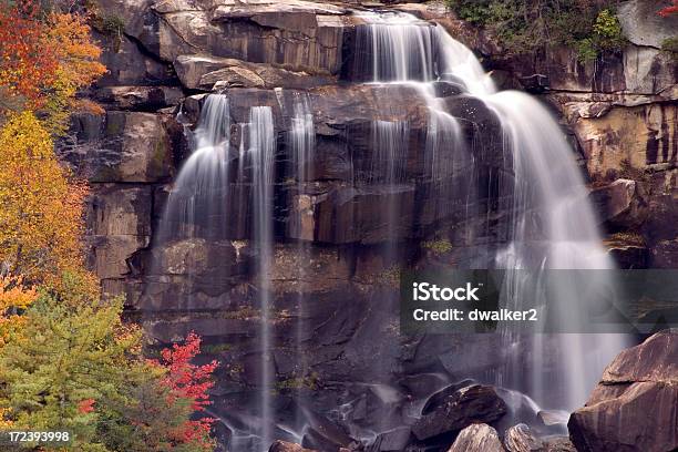 Водопад И Осенью Цвет — стоковые фотографии и другие картинки Северная Каролина - штат США - Северная Каролина - штат США, Водопад, Горы Блю Ридж