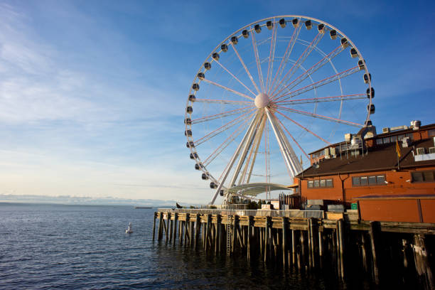 The new ferris wheel on Seattle's waterfront called the Great Wheel.