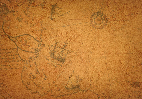 Antiguo Mapa de cuero photo