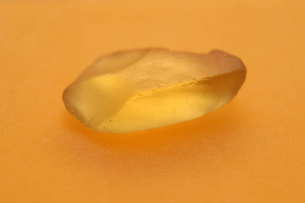 yellow glass gem stock photo