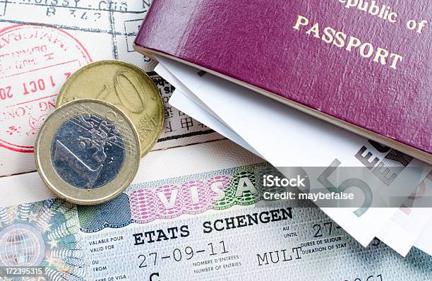 Schengen Visa Stock Photo - Download Image Now - Schengen Agreement, European Union, Passport Stamp
