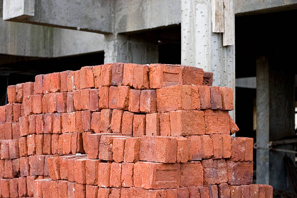 istock Pile of Bricks lying at a construction site in India 172395693