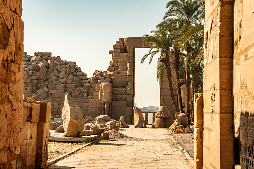 Karnak Temple on the banks of the Nile in Karnak near Luxor