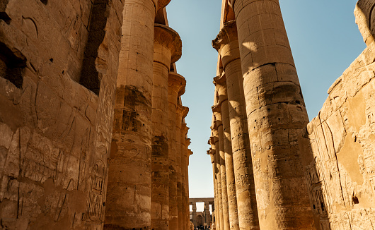 Luxor Temple  on the banks of the Nile Egypt