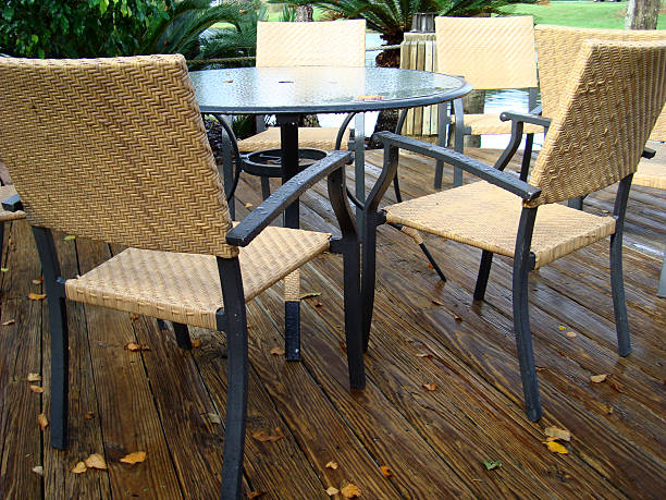 istock Cafe table and chairs outdoors 172396172