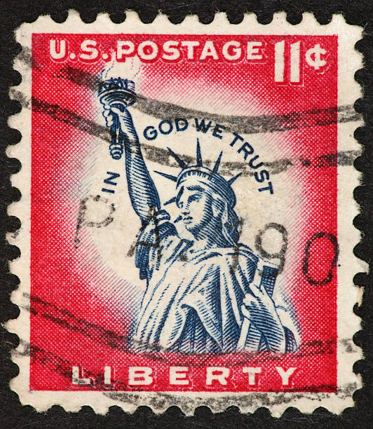 istock Statue of Liberty stamp 1950's 172396237