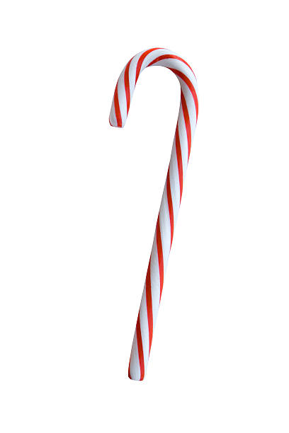 istock Red and white candy cane on a white background 172396760