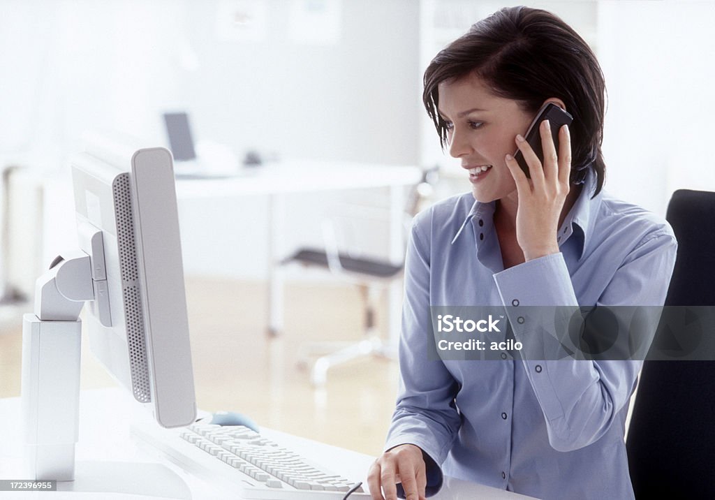 Business Frau - Lizenzfrei Computerbildschirm Stock-Foto