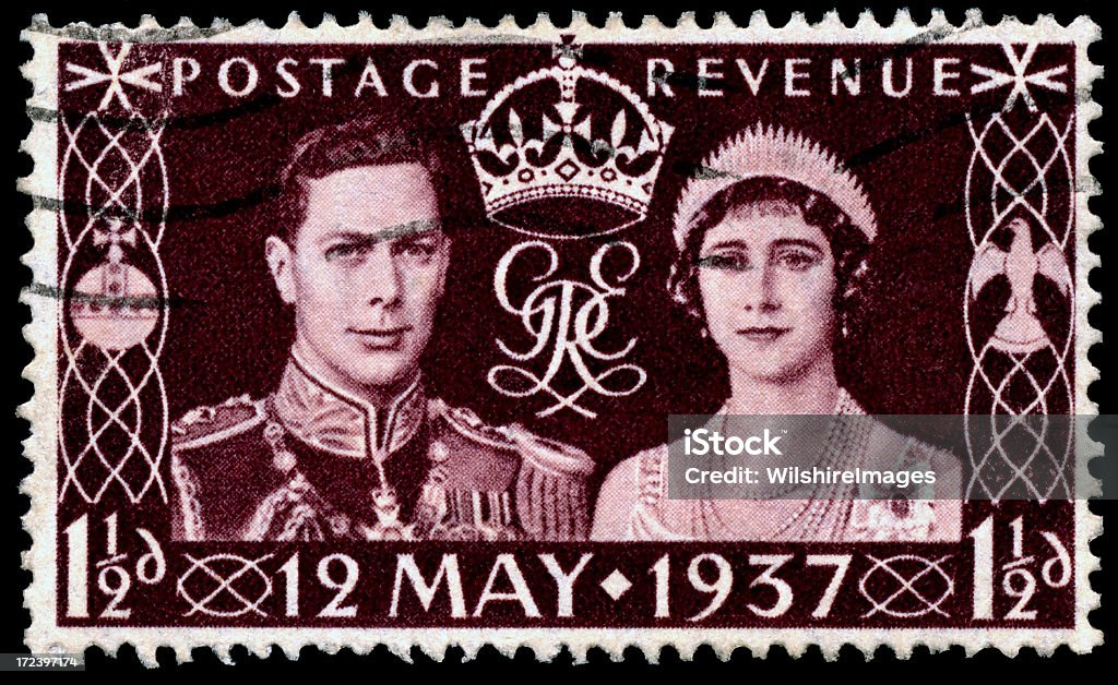 British Koronacja para Znaczek pocztowy - Zbiór zdjęć royalty-free (Zjednoczone Królestwo)