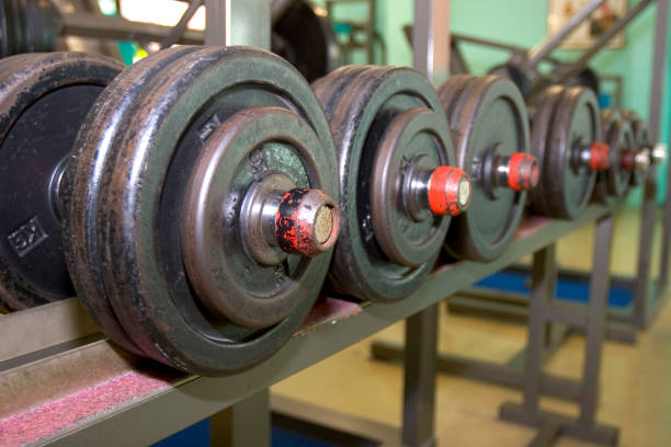 istock Dumbbells in a fitness studio 172397251