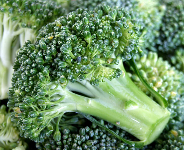 Broccoli Crowns "Close-up of healthy vegetable. FOR MORE FOOD, (" broccoli crowns stock pictures, royalty-free photos & images