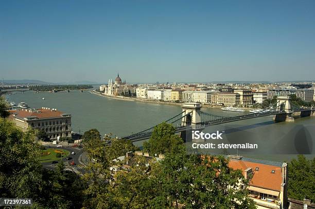 Budapestbrücke Stockfoto und mehr Bilder von Brücke - Brücke, Budapest, Dampfschiff