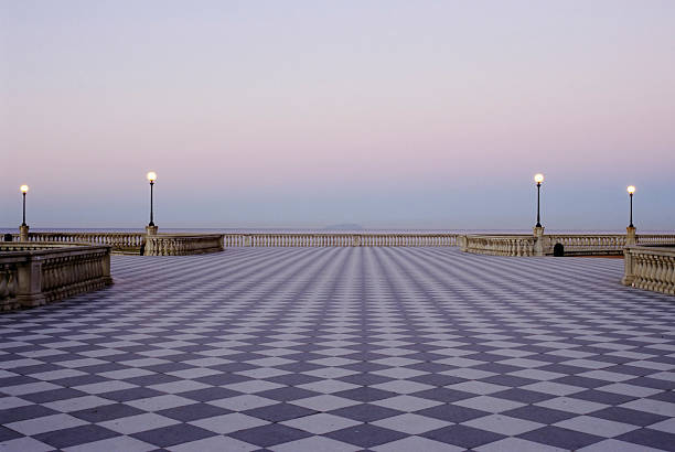 istock Checked Boardwalk by the Sea at Dawn 172397515