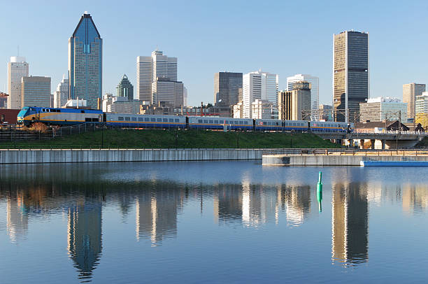 It's a bridge and then Montreal in this shot taken early one recent morning there.