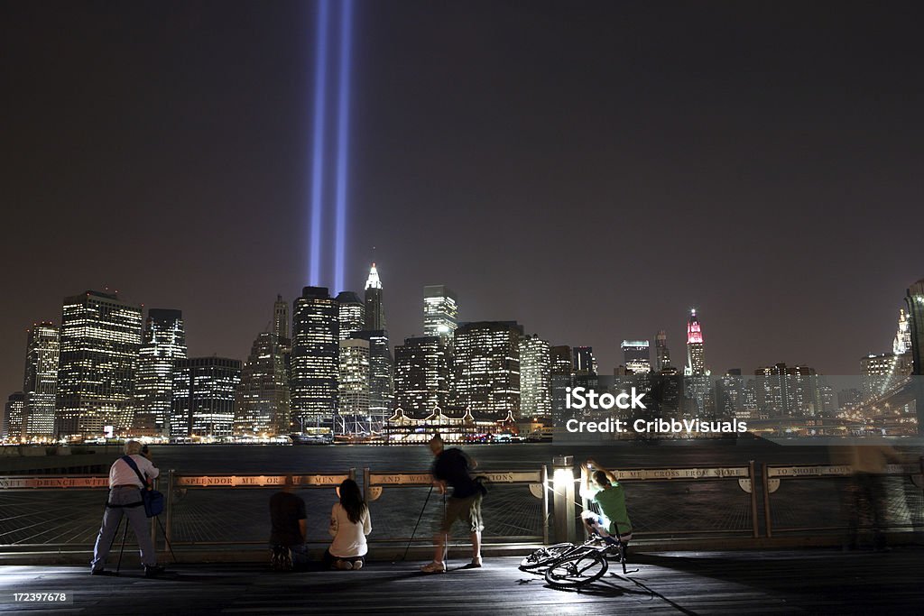 11 września World Trade Center Memorial światła New York 2006 - Zbiór zdjęć royalty-free (11 wrzesień 2001 r.)