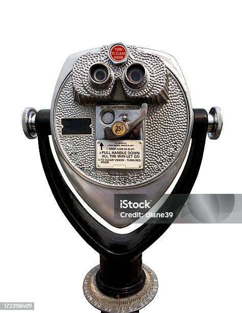 Coin Operated Viewer Stock Photo - Download Image Now - White Background, Coin-Operated Binoculars, Binoculars