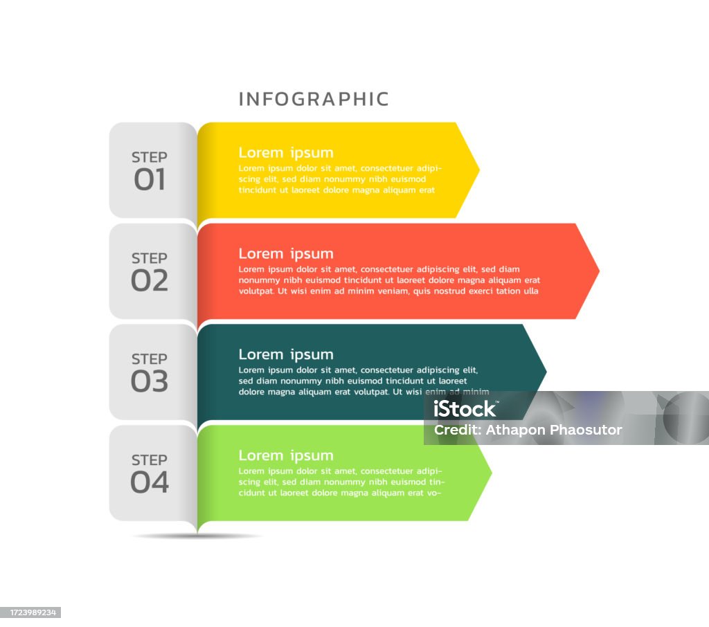 Large Step Visualisation Vector Business Infographic Visualization Template Stock Illustration ...