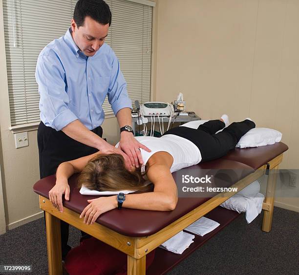Physical Therapy On Neck Stock Photo - Download Image Now - Adult, Adults Only, Alternative Medicine