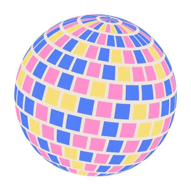 Vector illustration of Disco ball illustration