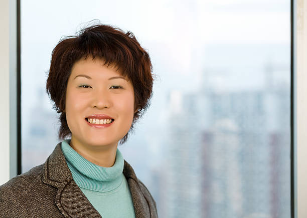 Chinese business woman stock photo