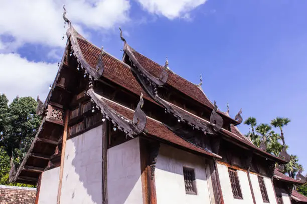 Photo of Wat Ton Kain , Wooden chapel in chiangmai, Thailand