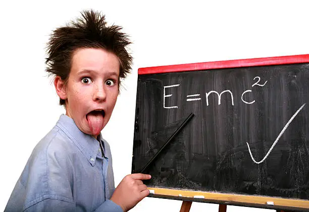 Little Einstein with his formula