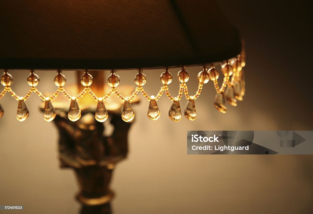 lampshade beading beads droplets from lamp shade Bead Stock Photo