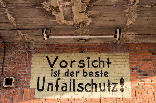 istock warning at old German industrial building 1724015480