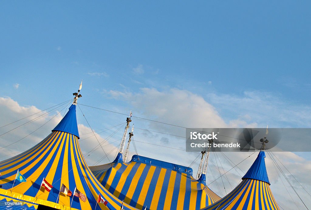 Tenda de circo - Foto de stock de Amarelo royalty-free