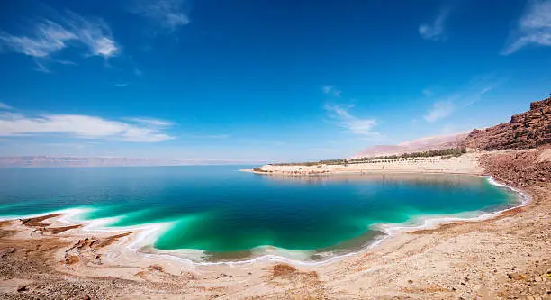 Dead Sea scenics in Israel and Jordan