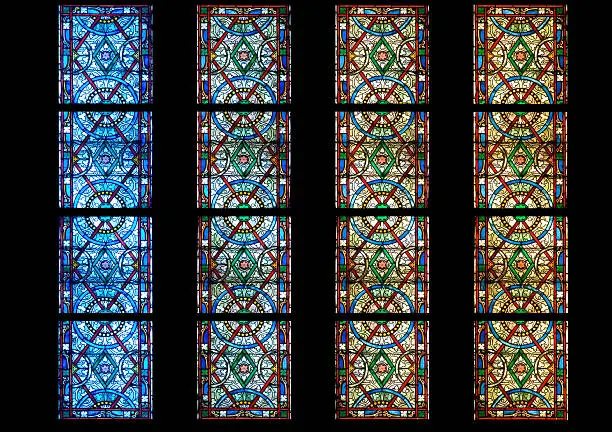 Stained church glass