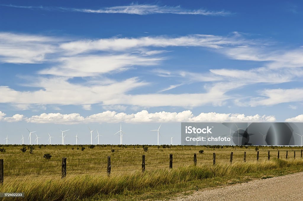 Turbine eoliche e nuvole - Foto stock royalty-free di Texas