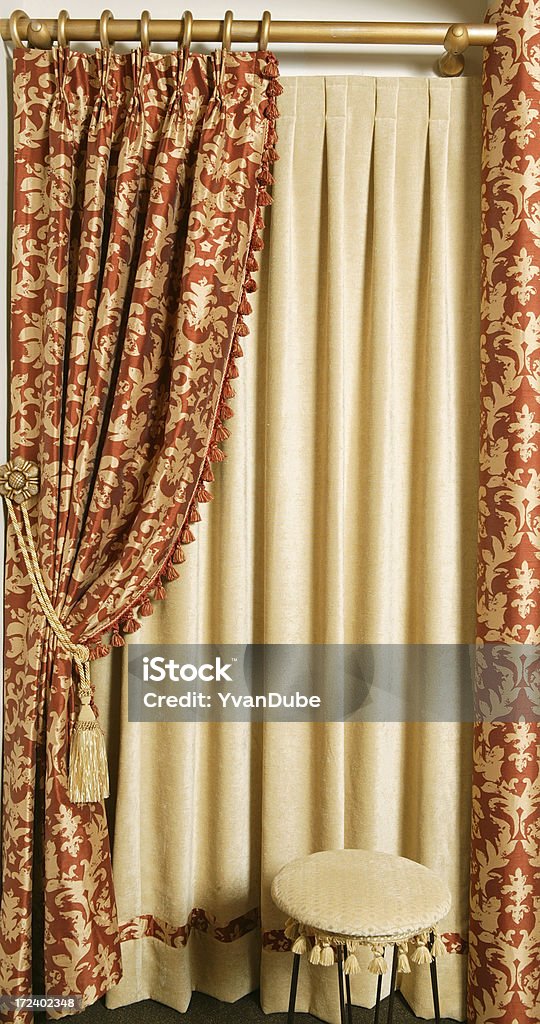 interior cortinas com assento - Royalty-free Arquitetura Foto de stock